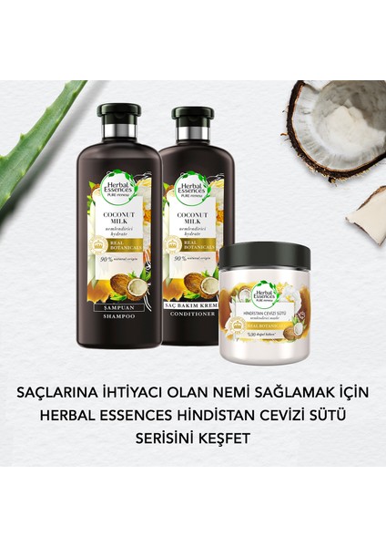 Herbal Essences Saç Bakım Kremi Nemlendirici Hindistan Cevizi Sütü 360 ml