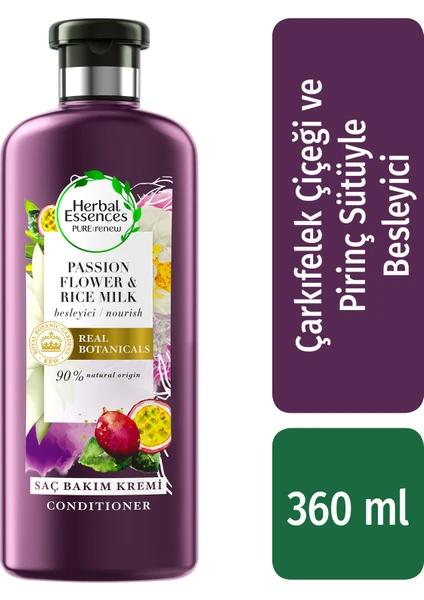 Herbal Essences Saç Bakım Kremi Besleyici Çarkıfelek Çiçeği ve Pirinç Sütü 360 ml