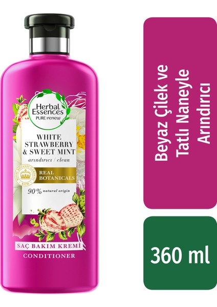 Herbal Essences  Saç Bakım Kremi Arındırıcı Beyaz Çilek ve Tatlı Nane 400 ml