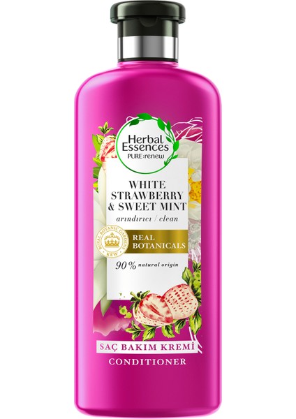 Herbal Essences  Saç Bakım Kremi Arındırıcı Beyaz Çilek ve Tatlı Nane 400 ml