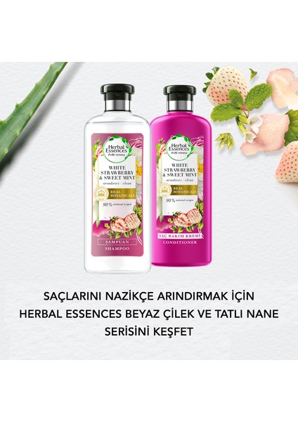 Herbal Essences  Saç Bakım Kremi Arındırıcı Beyaz Çilek ve Tatlı Nane 400 ml