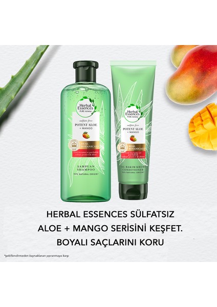 Herbal Essences Sülfatsız Renk Koruma ve Nem Aloe + Mango  Saç Bakım Kremin 275 ml