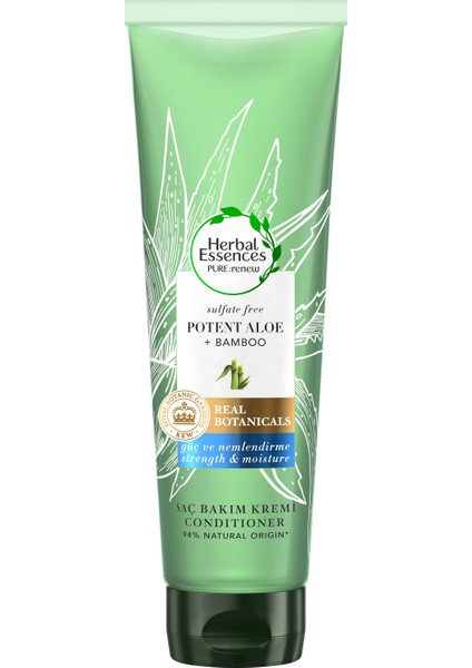 Herbal Essences Sülfatsız Güç ve Nem Aloe + Bambu Saç Bakım Kremi 275 ml