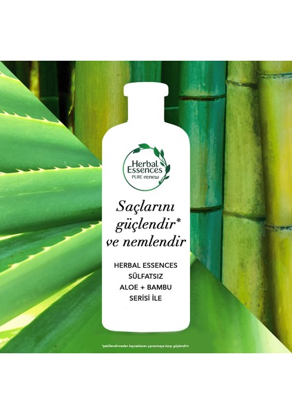 Herbal Essences Sülfatsız Güç ve Nem Aloe + Bambu Saç Bakım Kremi 275 ml