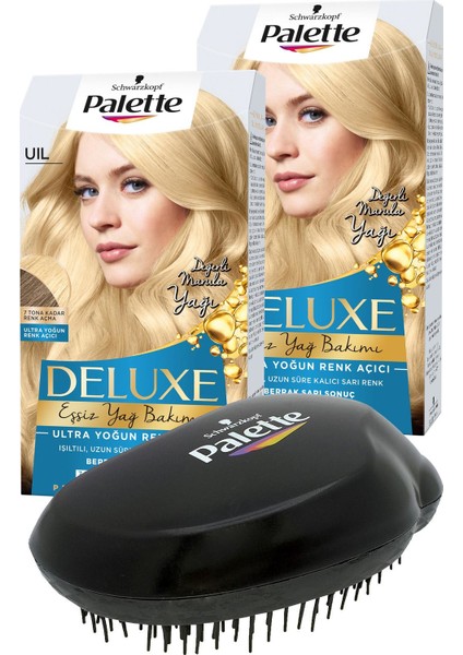 Palette Deluxe Uıl Ultra Yoğun Renk Açıcı x 2 Adet + Saç Açıcı Tarak