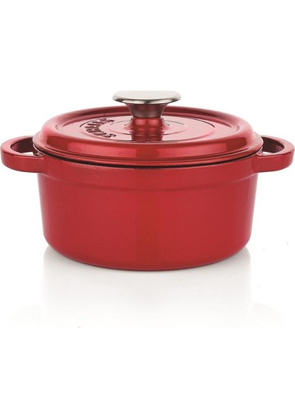 Guss Chef Demir Döküm 20 cm Derin Tencere Kırmızı
