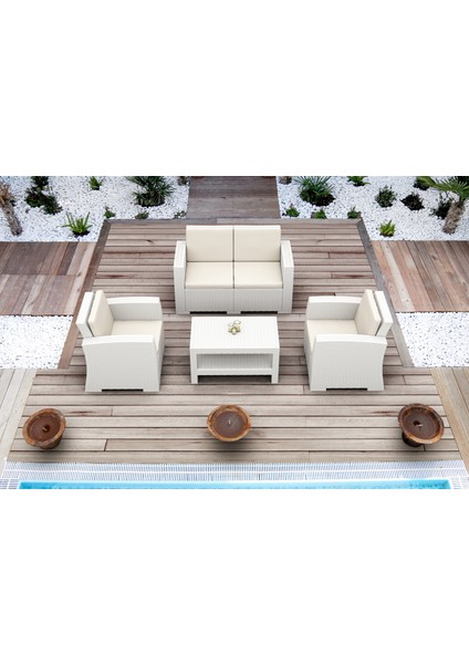 Exclusive Monaco Lounge Set Beyaz