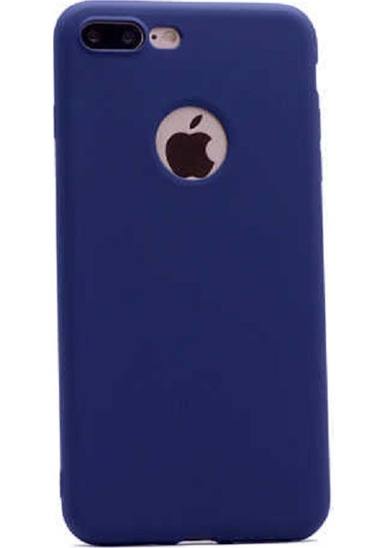 Apple iPhone SE 2020 Kılıf Mat Premium Silikon Kılıf + Cam Ekran Koruyucu Lacivert