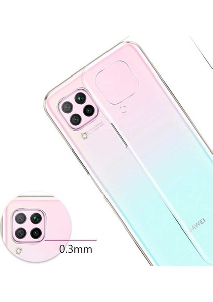 Huawei P40 Lite Kılıf Darbe Emici Süper Silikon Kılıf + Tam Kaplayan 6D Nano Ekran Koruyucu Şeffaf