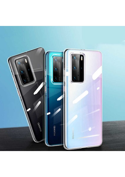 Huawei P40 Pro Kılıf Darbe Emici Süper Silikon Kılıf + Tam Kaplayan 6D Polymer Nano Ekran Koruyucu Şeffaf fiyatları