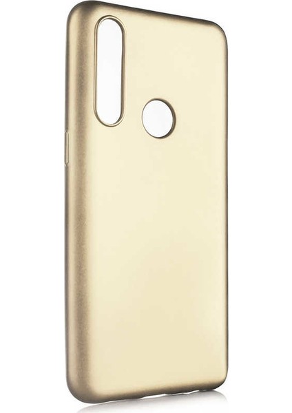 Oppo A31 Kılıf Mat Premium Silikon Kılıf + Cam Ekran Koruyucu Gold
