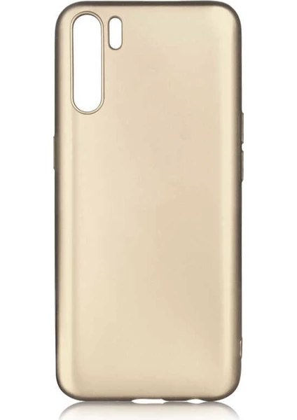 Tekno Grup Oppo Reno 3 Kılıf Mat Premium Silikon Kılıf Gold