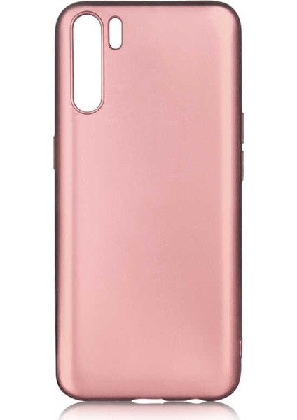 Oppo Reno 3 Kılıf Mat Premium Silikon Kılıf + Cam Ekran Koruyucu Rose