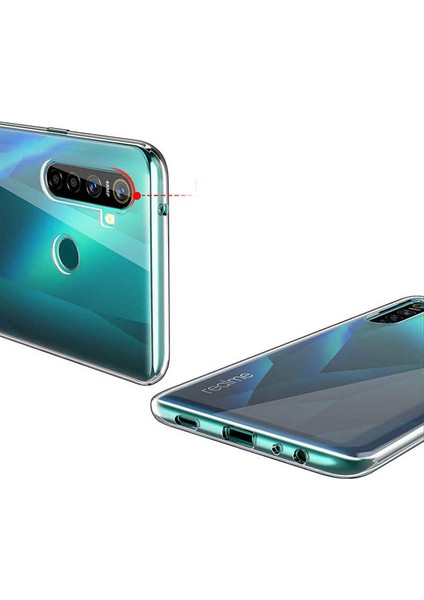 Realme 6i Kılıf Darbe Emici Süper Silikon Kılıf + Nano Ekran Koruyucu Şeffaf fiyatları