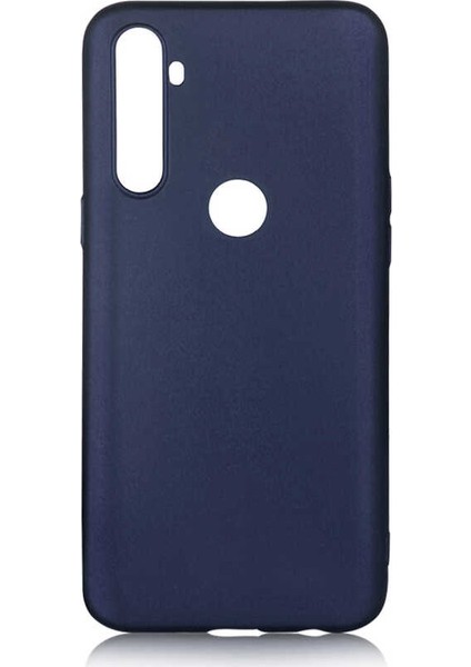 Realme C3 Kılıf Mat Premium Silikon Kılıf + Nano Ekran Koruyucu Lacivert