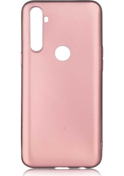 Realme C3 Kılıf Mat Premium Silikon Kılıf + Cam Ekran Koruyucu Rose