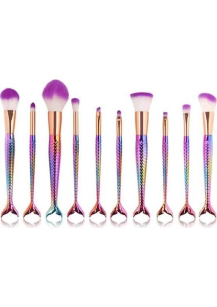 Izla 10LU Gökkuşağı Renkli Balık Fırça Seti