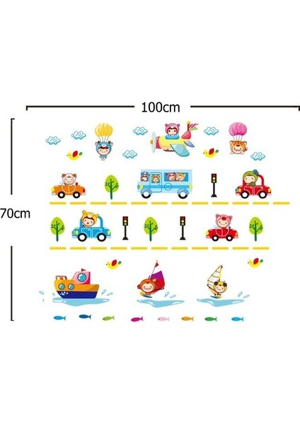 Çocuk Şehri Anaokulu Yuva Bebek ve Çocuk Odası Duvar Sticker