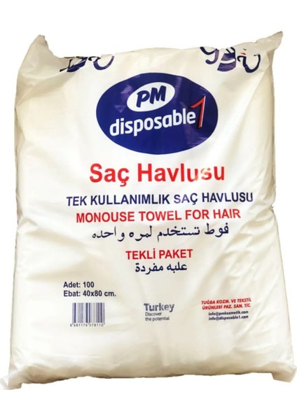 Tek Kullanımlık Sac Havlusu 100