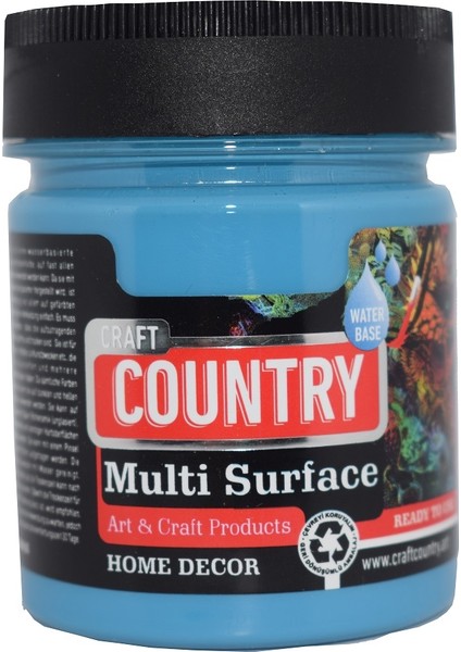 Country Multi Surface Hobi Boyası 120 cc 1057 Azur Mavi
