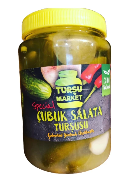 Turşu Market Hakiki Çubuk Turşusu  1 lt  Çubuk Turşusu Salatalık