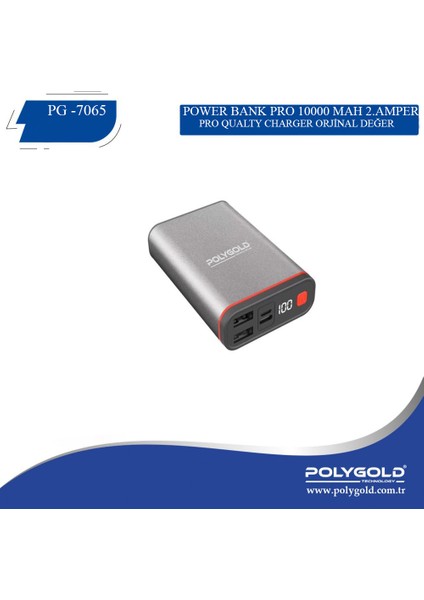 PG7065 Hızlı Göstergeli 10000 mAh Powerbank