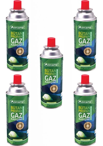 Kamp Gaz Kartuşu Tüp 227 gr 5'li Set - Orgaz KTS227
