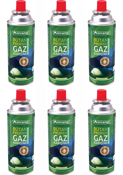 Kamp Gaz Kartuşu Tüp 227 gr 6'lı Set - Orgaz KTS227