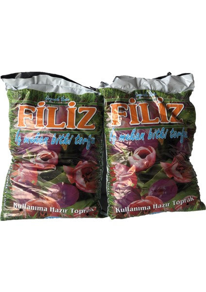 Filiz 2'li Iç Mekan Torf Toprak Saksı Çiçek Toprağı 6 Lt