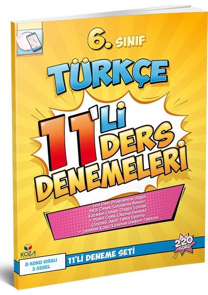 Koza Yayın Dağıtım 6. Sınıf Türkçe 11'li Deneme Seti