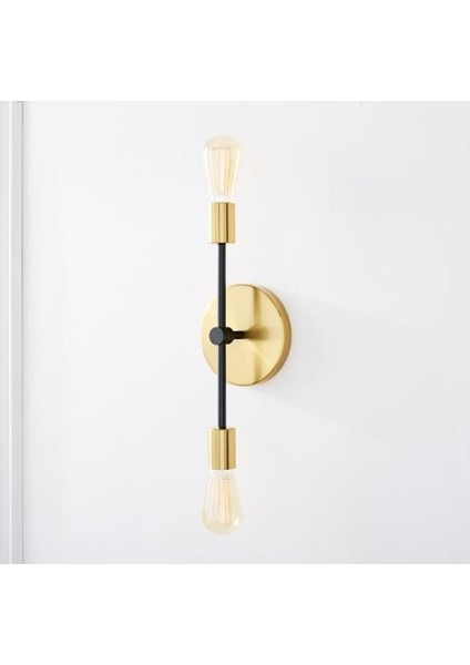 Retro Modern Gold Dekoratif 2'li Rustik Duvar Aplik