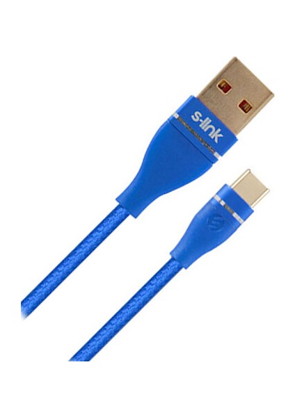 Swapp SW-C740 1M 3A Type-C Lacivert Şarj Kablosu