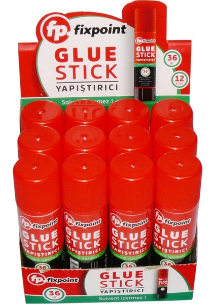 Fixpoint Yapıştırıcı Stick 36 gr 12'li Paket Kağıt ve Karton Fiyatı