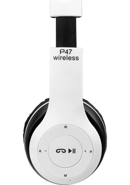 P47 Extra Bass Wireless Bluetooth Kulaklık 5.0+Edr Fm Radyo Beyaz