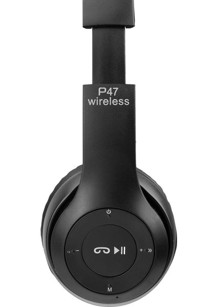 P47 Extra Bass Wireless Bluetooth Kulaklık 5.0+Edr Fm Radyo Siyah