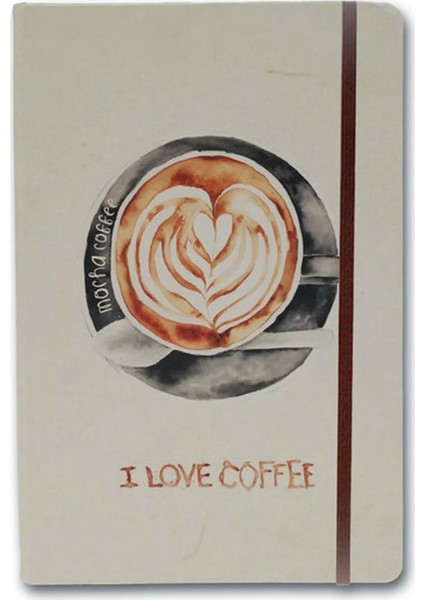 Defter Notelook I Love Mocha Coffee A6 Çizgili