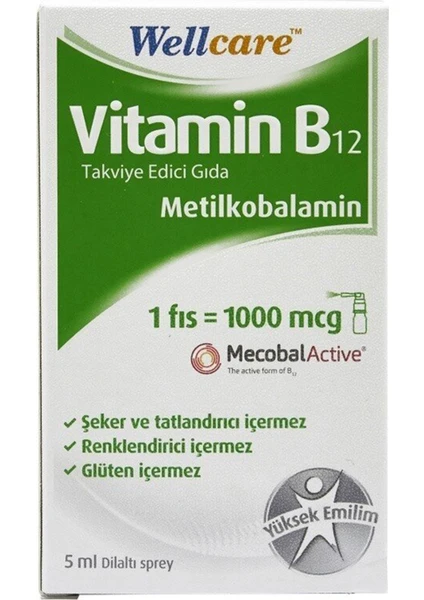 Vitamin B12 Sprey 5 ml