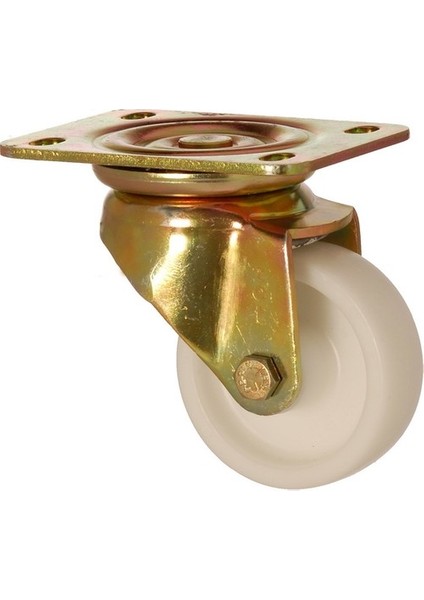 Tablalı Polyamid Burçlu Sarı Maşalı Döner Teker 55 mm x 2 Adet