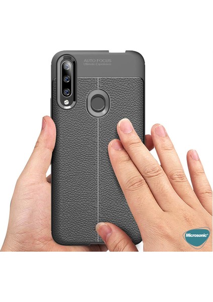 Huawei Honor 9x Kılıf Deri Dokulu Silikon Kırmızı fırsatları