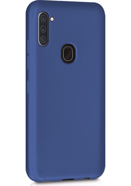 Matte Silicone Samsung Galaxy A11 Kılıf Lacivert