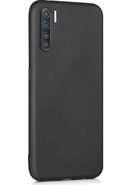 Matte Silicone Oppo A91 Kılıf Siyah