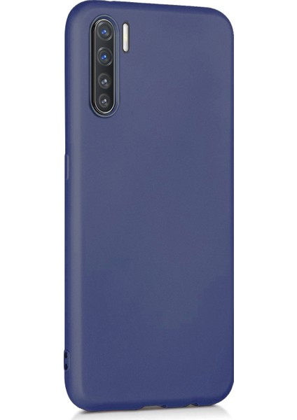 Matte Silicone Oppo A91 Kılıf Lacivert