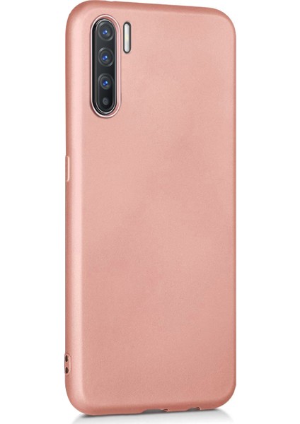 Matte Silicone Oppo Reno 3 Kılıf Rose Gold