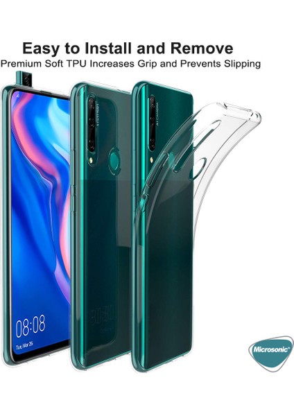 Huawei Honor 9x Kılıf Transparent Soft Beyaz modelleri