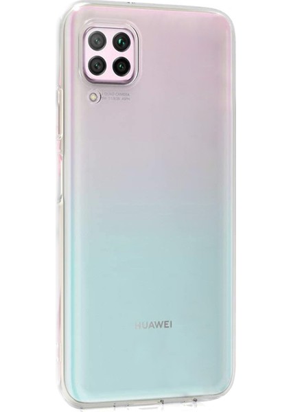 Huawei P40 Lite Kılıf Transparent Soft Beyaz