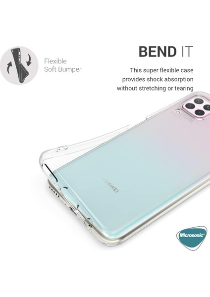 Huawei P40 Lite Kılıf Transparent Soft Beyaz