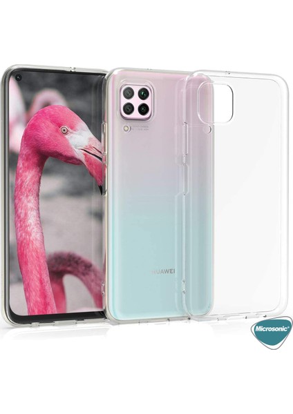 Huawei P40 Lite Kılıf Transparent Soft Beyaz