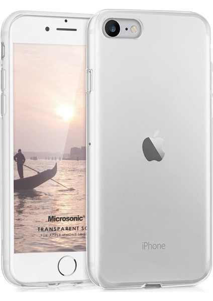 Apple iPhone Se 2020 Kılıf Transparent Soft Beyaz