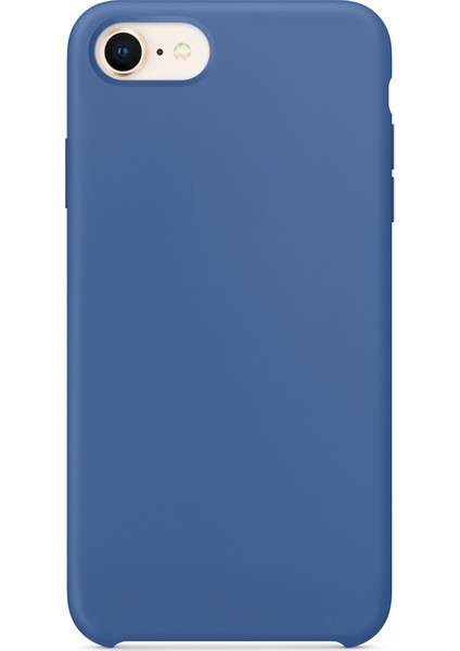 Apple iPhone Se 2020 Kılıf Liquid Lansman Silikon Çini Mavisi