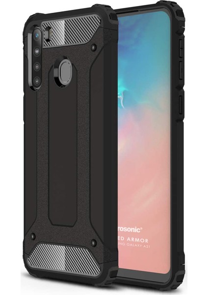 Samsung Galaxy A21 Kılıf Rugged Armor Siyah